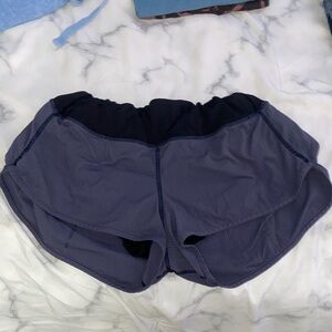 Blue Lululemon Speed Shorts